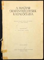 Kaptay Antal (összeá.): A magyar okmánybélyegek katalógusa, sérült gerinccel