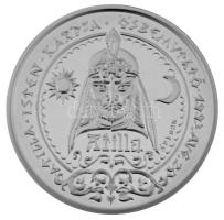 1993. "Atilla - Isten - Kardja - Ősbemutató - 1993. aug. 20." jelzett Ag emlékérem kapszulában, dísztokban, sorszámozott tanúsítvánnyal "0000881" (31,25g/0.925/42.5mm) T:PP