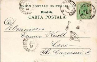 1901 Salutari din Romania / Greetings from Romania, folklore. Edit. Ad. Maier &amp; D. Stern. Ar...