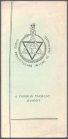 A Teozófiai Társulat jelvénye, ismertető prospektus