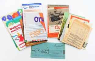 Vegyes gyógyszerreklám tétel, régi és modern, összesen kb. 30 db