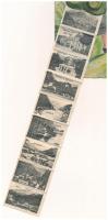 1928 Bad Reichenhall, hiking lady leporellocard with 10 small pictures (crease)