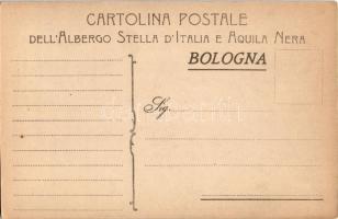 Bologna, Ricordo di Bologna dall'Albergo Stella d'Italia e Aquila Nera. Casa dei Carracci ...