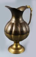 Indiai réz karaffaváza, jelzett, m: 20 cm