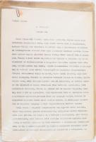 Bálint Lajos, szül. Bleier (1886-1974) műkritikus, dramaturg, író, műfordító, a Thália Társaság egyik megalapítójának és titkárának 3 db gépelt kézirata: A "Mester" - Újházi Ede; Kelemen László; Ottlik Géza: Iskola a határon. Változó állapotban.