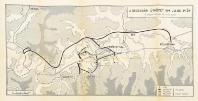 A segesvári ütközet 1849. július 31-én, hadműveleti szemléltető térkép, 31,5x57 cm