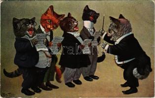 1925 Cat choir. T.S.N. erie 1852. (6 Dess.) s: Arthur Thiele (kopott sarkak / worn corners)