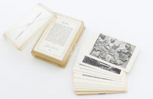 1960 Ki ez? Művészettörténeti társasjáték, kártyajáték, komplett (100 db kártya + útmutató), dobozában