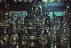 Csák Miklós (1933-2013): Fotó negatívok 12 db, négy csíkon tibeti portrék, tájképek