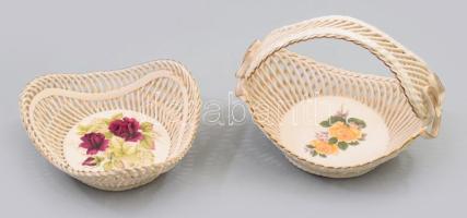 Amadeus Hungary 2 darab porcelán kínáló, jelzett., hibátlan, d: 14 cm, 16x12 cm