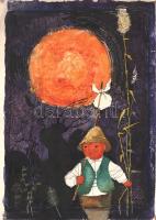 Bognár Árpád (1931-2004) Munkácsy-díjas grafikusművész 66 színes, eredeti illusztrációja Elek István...