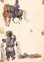 Bognár Árpád (1931-2004) Munkácsy-díjas grafikusművész 66 színes, eredeti illusztrációja Elek István...