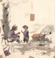 Bognár Árpád (1931-2004) Munkácsy-díjas grafikusművész 66 színes, eredeti illusztrációja Elek István...