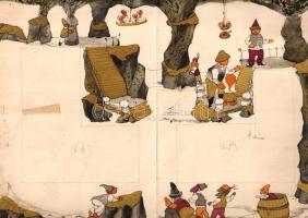 Bognár Árpád (1931-2004) Munkácsy-díjas grafikusművész 66 színes, eredeti illusztrációja Elek István...