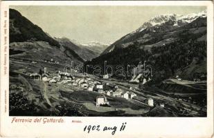 1902 Gotthardbahn, Ferrovia del Gottardo; Airolo. Gebr. Wehrli, Louis Glaser / general view (EK)