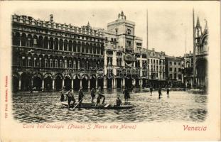 Venezia, Venice; Torre dell'Orologio (Piazza S. Marco alta Marea). Ferd. Gobbato / clock tower at high sea level