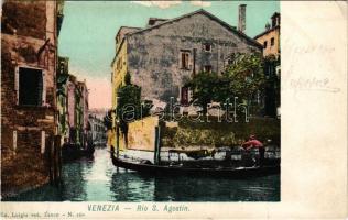 Venezia, Venice; Rio S. Agostin. Luigia ved. Zanco / river, canal (EB)
