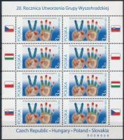 2011 A Visegrádi Csoport 20. évfordulója kisív Mi 4507