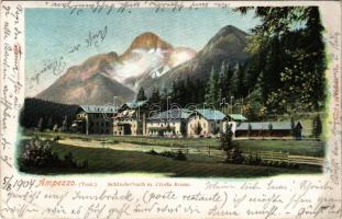 1904 Carbonin, Schluderbach (Toblach, Südtirol); Croda Rossa. L. Fränzl, Loius Glaser / hotel (EB)