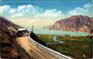 Torbole, Nago-Torbole (Südtirol); Lago di Garda visto da Nago / lake, locomotive (EK)