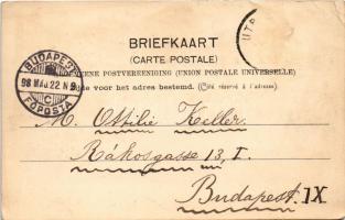 1898 (Vorläufer!) Utrecht, Groet, Janskerkhof, Domtoren, Gaardbrug, Stadhuis, Oudegracht Smeebrug, U...