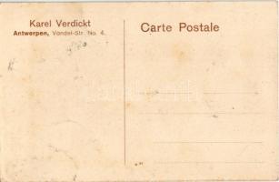 Antwerpen, Anvers; Karel Verdickt. Vondel-Str. No. 4. Diamantzetter, Graveerder, Drijver / jewellery...