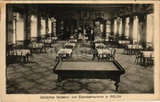 Arlon, Aarlen; Deutsches Soldaten- und Eisenbahnerheim. Wilh. Capus / German Soldiers' and Railwaymen's Home, interior (fl)