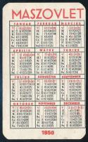 1950 Maszovlet (Magyar-Szovjet Polgári Légiforgalmi Rt.) kártyanaptár