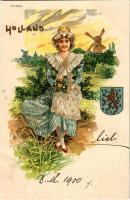 1900 Holland. No. 2265. / Dutch folklore, coat of arms. litho (Rb)