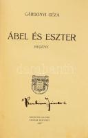 Gárdonyi Ábel és Eszter. első kiadás. Bp., 1907. Singer. 244p. Kiadói kissé kopott vászonkötésben