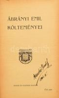 Ábrányi Emil költeményei. Bp., é.n. Singer 1t + 314p. Kiadói, vaknyomott vászonkötésben