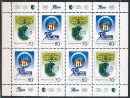 2001 Nemzetközi szervezetek 50. évfordulója blokk a 7. bélyegen "kék folt az Anniversary felirat után" tévnyomat