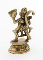 Keleti bronz Hanumán szobor, m: 10 cm