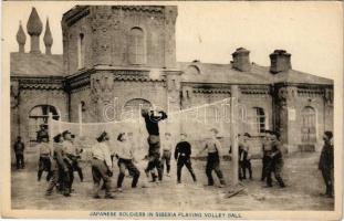 Siberia, Japanese soldiers playing volley ball / Japán katonák röplabdáznak Szibériában (EK)