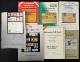 19 db külfüldi árverési katalógus, köztük Dorotheum, Italphil, dobozban