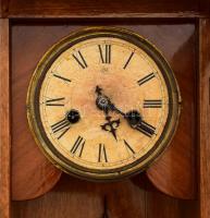 cca 1920 Junghans falióra, kulcs nélkül, felújított óraházzal, 70x28x15 cm /// KIZÁRÓLAG SZEMÉLYES Á...