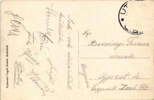 Újantalvölgy, Új-Antalvölgy, Utekac (Poltár); határ cseh és magyar zászlókkal. Cagán Rudolf kiadása ...