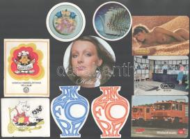 1978-1987 Egyedi formájú, ill. kinyitható kártyanaptárak, közte erotikus is, össz. 10 db