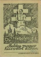 1942 Boldog Magyar Húsvétot kíván. Második világháborús Tábori Postai Levelezőlap, húsvéti üdvözlet. A M. Kir. Haditudósító Osztag kiadása / WWII Hungarian military field postcard with Easter greeting + "Tábori postahivatal 113"