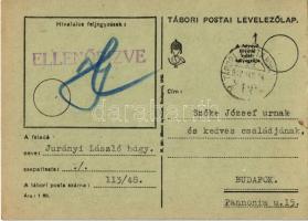 1942 Boldog Magyar Húsvétot kíván. Második világháborús Tábori Postai Levelezőlap, húsvéti üdvözlet....