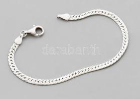 Ezüst (Ag) lapos kígyó karkötő, jelzett, h: 18,5cm, nettó 5,3g