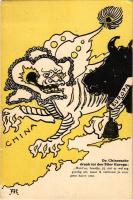 De Chineesche draak tot den Stier Europa / The Chinese Dragon to the Taurus Europa, propaganda (EB)
