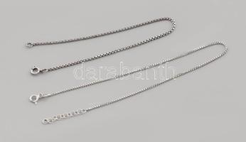 Ezüst (Ag) venezianer bokalánc h: 23cm és karkötő h: 20cm, jelzett, nettó 4,1g