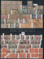Vegyes magyar tétel 18 db stecklapon: Kisegítő bélyegek, Portó, Hivatalos stb. Változatokra, vízjelr...