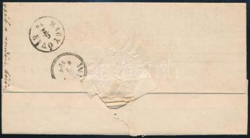 1876 Levél Turócz megye alispánjától a Moson megyei alispánnak küldve, bélyeg nélkül, tartalommal, &...