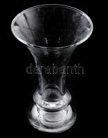 Kristály kehelyváza, jelzés nélkül, hibátlan, m: 20,5 cm