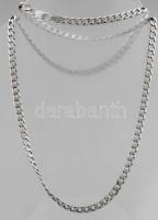 Ezüst (Ag) hosszú masszív pancer nyaklánc, h: 67cm, jelzett, nettó 28,2g