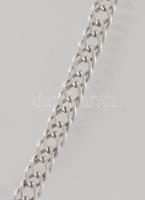 Ezüst (Ag) duplaszemes masszív nyaklánc h: 50cm, és karkötő h: 21 cm, jelzett, nettó 18,7g