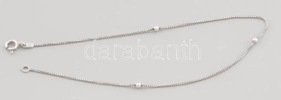 Ezüst (Ag) golyómintás venezianer bokalánc, h: 25cm, jelzett, nettó 1,3g