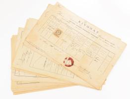 1886-1947 Vegyes anyakönyvi kivonatok, keresztlevelek, igazolások, össz. 18 db, közte okmánybélyegesek, változó állapotban